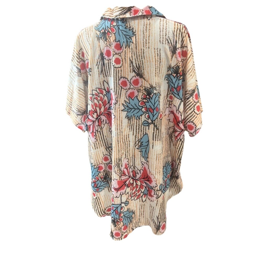 Cupshe Womens One Size Colorful Short Sleeve Button Down Swimsuit Coverup Beach - Picture 3 of 8